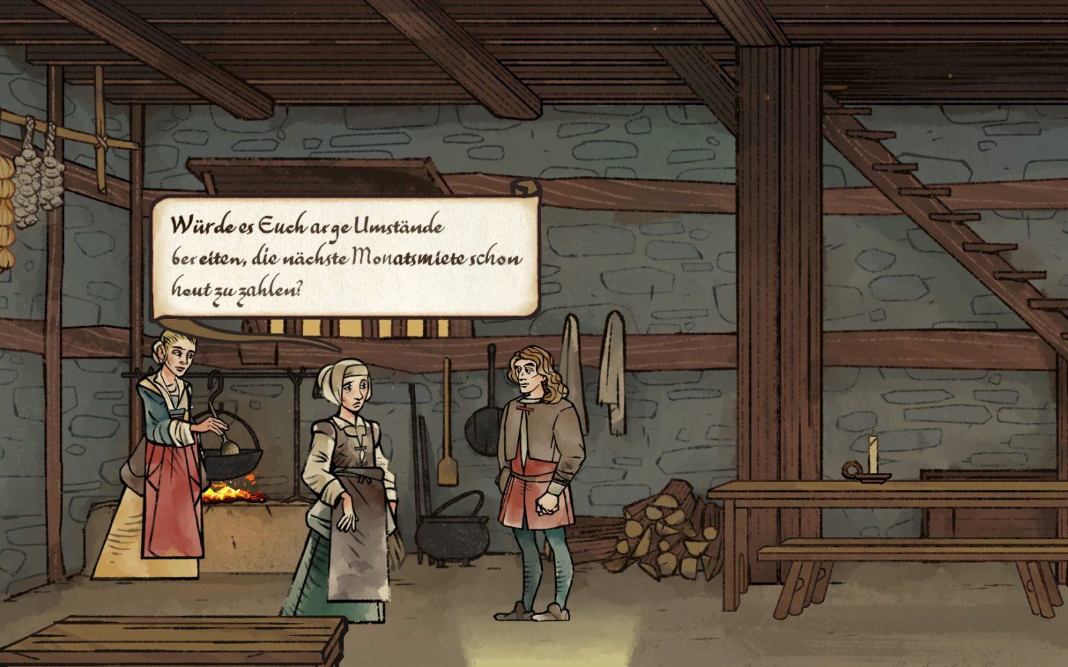 Pentiments deutsche Lokalisation versteht Süddeutsch Language at Play