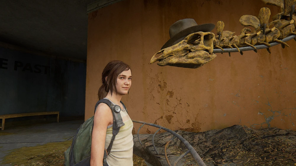 Screenshot of Ellie and the ‘Hatosaur’.